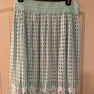 Lace aqua mint skirt